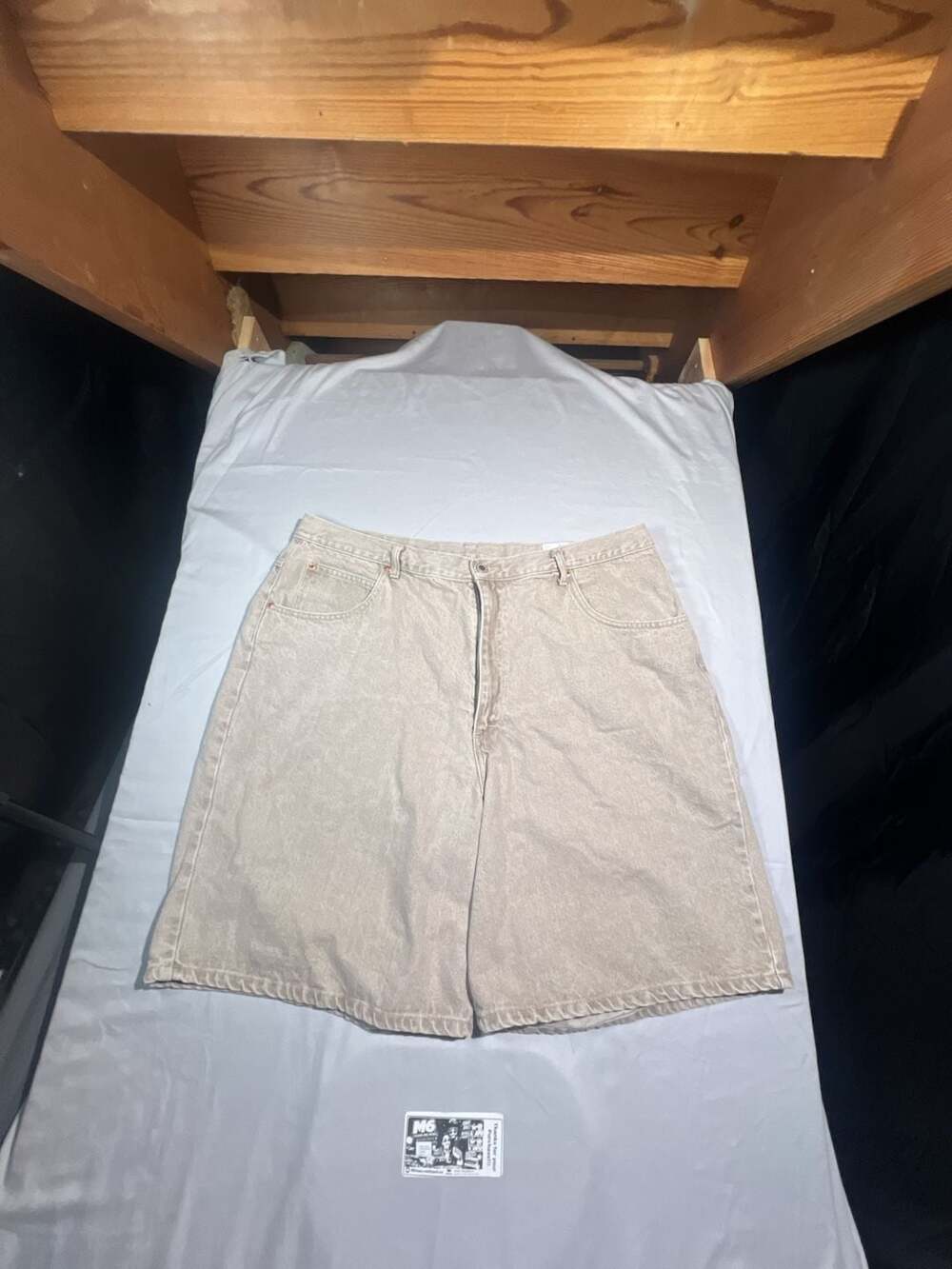 Vintage Baccini Baggy Tan Denim Jorts Size 24